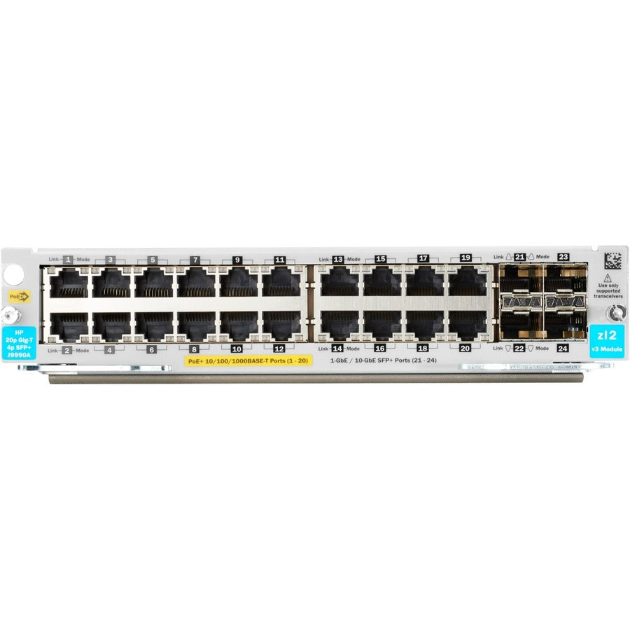 HPE J9990A 20p PoE+ & 4p SFP+ MACsec v3 zl2 Module for 5400R