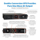 Eaton Tripp Lite SmartOnline SU3000RTXLCD2U 3000VA 2700W 120V Double-Conversion UPS with LCD, 7 Outlets, Extended Run, 2U Rack/Tower