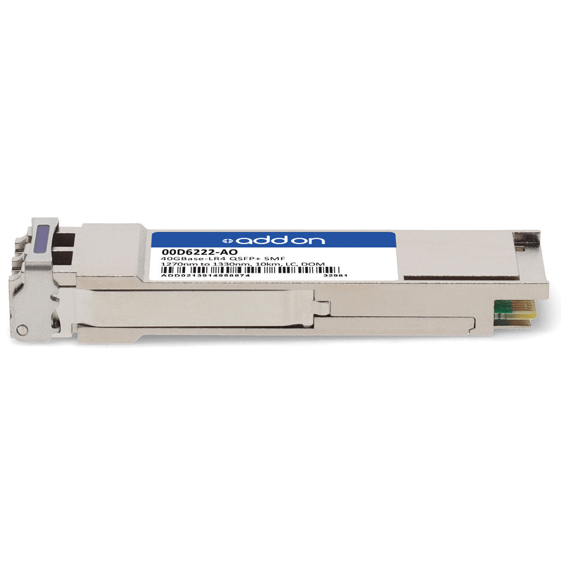 IBM® 00D6222 Compatible TAA 40GBase-LR4 QSFP+ Transceiver (SMF, 10km, LC, DOM)