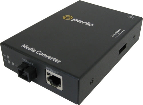 Perle S-100-S2LC80 Fast Ethernet Standalone Media Converter, 100BTX RJ45 to 100BZX 1550nm Single Mode LC, 80 km (49.7 miles)