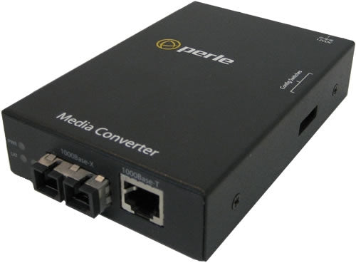 Perle S-1000-S2SC160 Gigabit Ethernet Media Converter, RJ45 to SC, 160km
