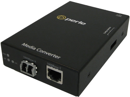 Perle S-1000-S2LC160 Gigabit Ethernet Standalone Media Converter, RJ45 to 1000BZX 1550nm LC, 160km