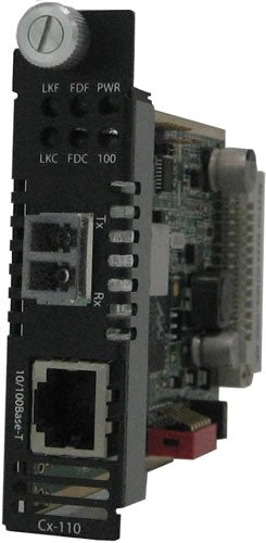 Perle C-110-S2LC80 10/100 Ethernet to Fiber Media Converter, RJ45 to LC Single Mode (80km)