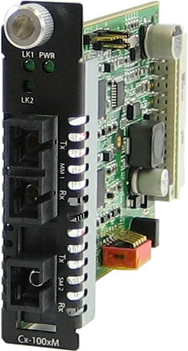 Perle CM-1000MM-S1SC20D Gigabit Fiber to Fiber Managed Media Converter Module – SC, 20 km