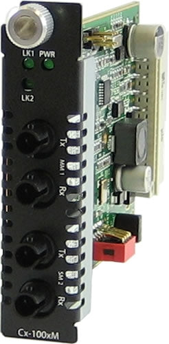 Perle CM-1000MM-S2ST160 Gigabit Fiber to Fiber Managed Media Converter Module – Multimode ST to Single Mode ST, 160 km