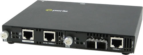 Perle SMI-1000-S1SC20U Gigabit Ethernet IP Managed Standalone Media Converter – RJ45 to SC Single Fiber (20km)
