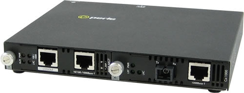 Perle SMI-1000-S1SC120D Gigabit Ethernet IP Managed Media Converter – RJ45 to SC Single Fiber, 120km