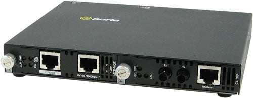 Perle SMI-100-S2ST40 Fast Ethernet IP Managed Media Converter – 100m to 40km (RJ45 to ST)