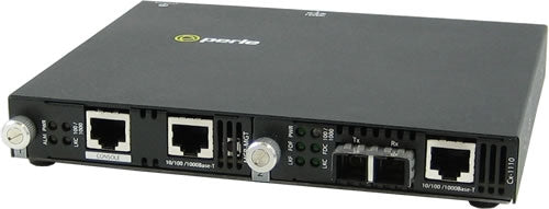 Perle SMI-1110-S2SC40 Gigabit Managed Standalone Media & Rate Converter – RJ45 to SC, 40km