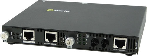 Perle SMI-1110-S2ST70 Gigabit Ethernet IP Managed Media & Rate Converter – RJ45 to 1550nm Single Mode ST (70–100km)
