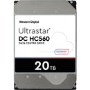 WD Ultrastar DC HC560 WUH722020ALE6L1 20TB 3.5" SATA Internal Hard Drive – CMR, 512e, 7200rpm, 512MB Cache