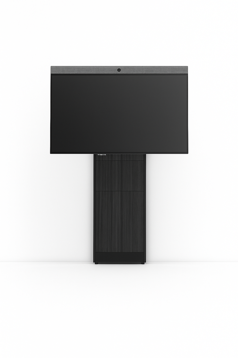 Salamander Designs STR170/MS50/FH1/BO/BK Strut70 Single Mount Display Stand – Black Oak Front, Black Trim