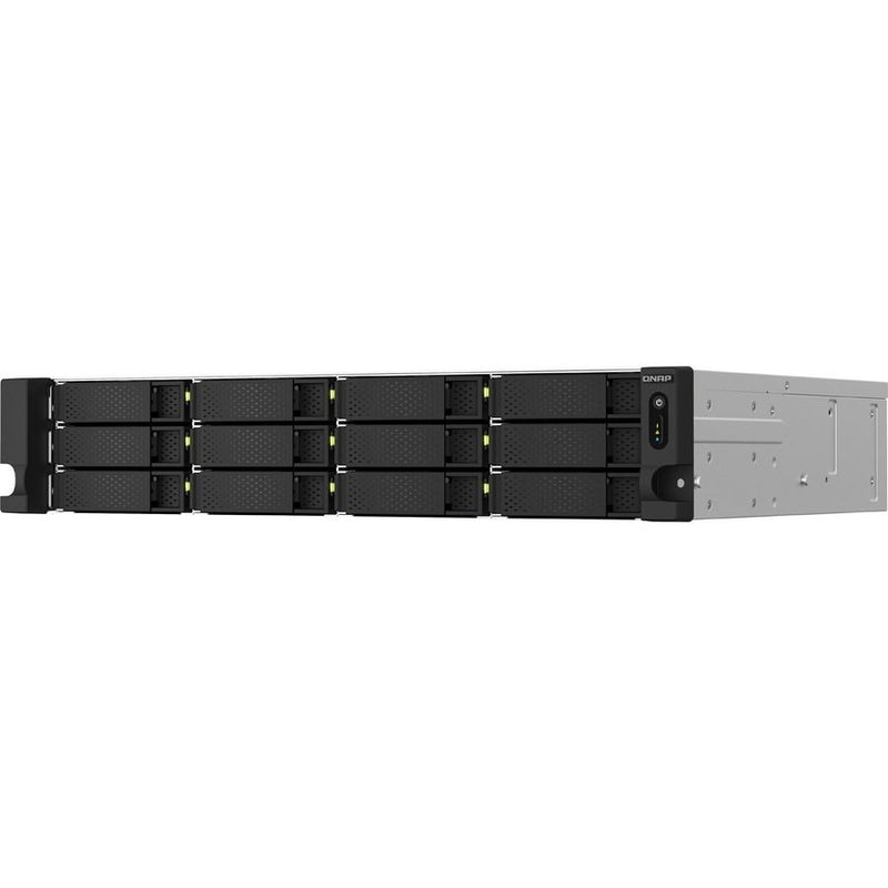 QNAP TS-1264U-RP-8G 12-Bay Rackmount NAS – Intel Celeron N5095 Quad-Core, 8GB RAM, Dual 2.5GbE, PCIe Expandable, Redundant PSU