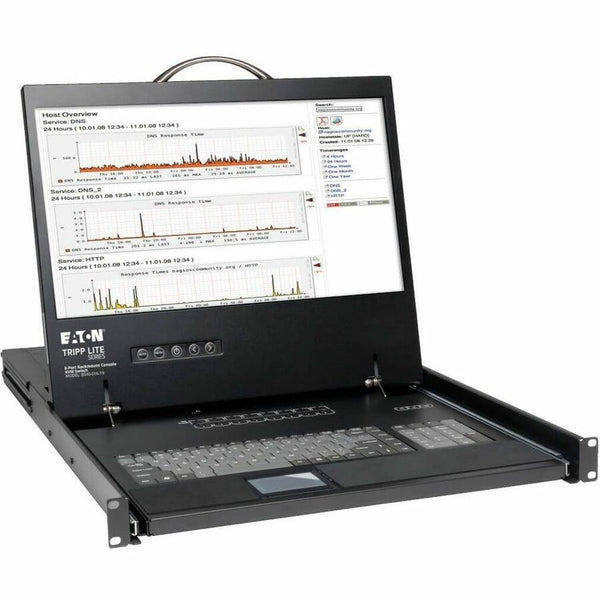 Eaton Tripp Lite Series NetController 8-Port 1U Rack-Mount Console KVM Switch with 19-in. LCD, TAA Eaton Corporation