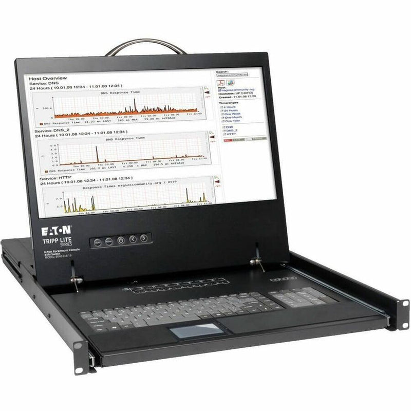 Eaton Tripp Lite Series NetController 8-Port 1U Rack-Mount Console KVM Switch with 19-in. LCD, TAA Eaton Corporation