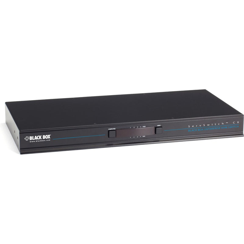 Black Box Kvm Switch - (1) Local Console Port + (4) Users, (24) Servers, Catx, Gsa, Taa