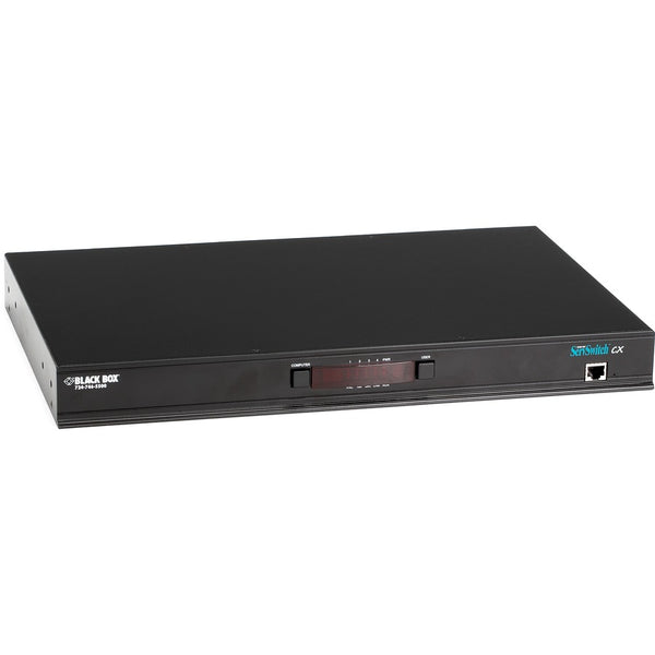 Black Box Kvm Switch - (1)Ip, (1) Analog Console Port + (4) Users, (16) Servers, Catx, Gsa