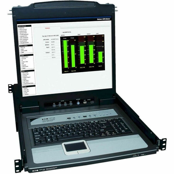 Eaton Tripp Lite Series NetDirector 16-Port 1U Rack-Mount Console KVM Switch with 19-in. LCD + 8 PS2/USB Combo Cables, TAA Eaton Corporation