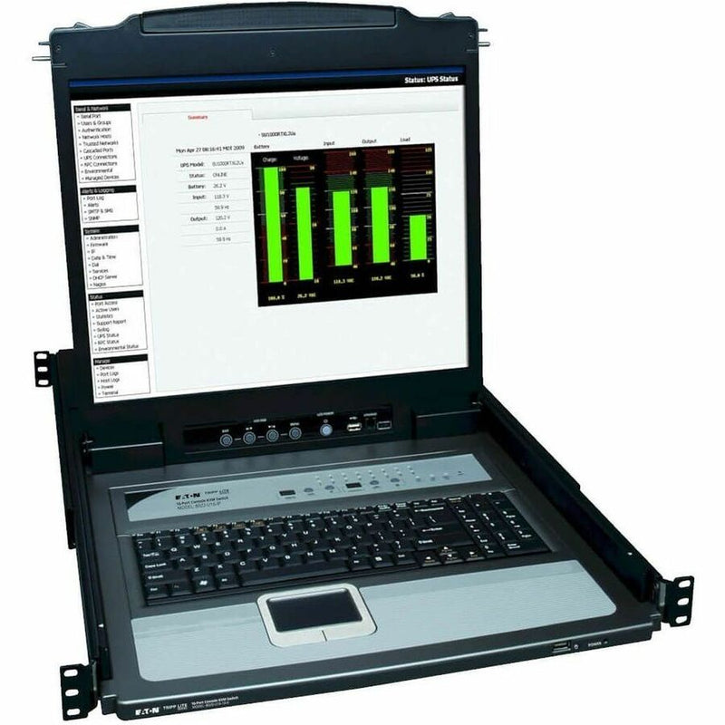 Eaton Tripp Lite Series NetDirector 16-Port 1U Rack-Mount Console KVM Switch with 19-in. LCD + 8 PS2/USB Combo Cables, TAA Eaton Corporation