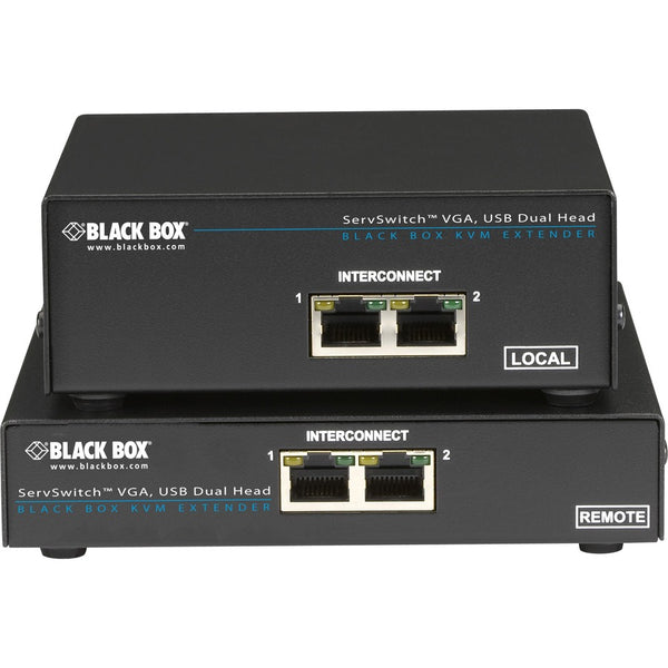 Black Box Kvm Extender - Dual Vga, Usb, Dual-Access, Catx, Gsa, Taa