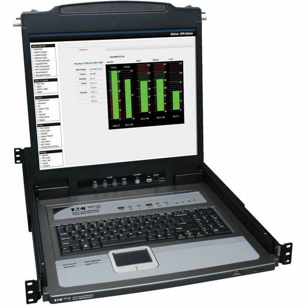 Eaton Tripp Lite Series NetDirector 8-Port 1U Rack-Mount Console KVM Switch with 19-in. LCD + 8 PS2/USB Combo Cables; TAA Compliant Eaton Corporation