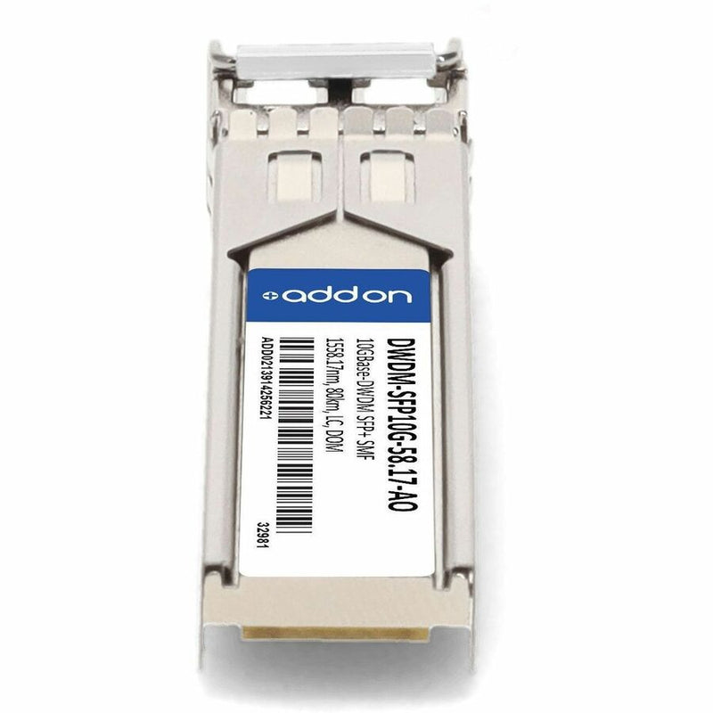 AddOn Cisco® DWDM-SFP10G-58.17 Compatible TAA 10GBase-DWDM SFP+ Transceiver C-Band 100GHz (SMF, 1558.17nm, 80km, LC, DOM)