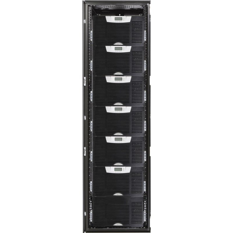 Eaton BladeUPS, 12 kVA, 12 kW, 208Y/120V, 36A, Fixed connection, 420 watts, 1432 BTU/hr (HE mode), 1200 watts, 4094 BTU/hr (Normal mode), (0) available, 1 slot filled with Network Card Eaton Corporation