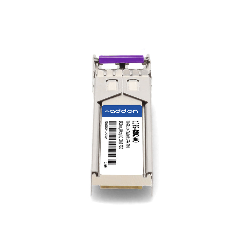 Optelian® 1025-4802 Compatible TAA 10GBase-CWDM SFP+ Transceiver (1490nm, 80km, LC, DOM, SMF, -40 to 85°C)