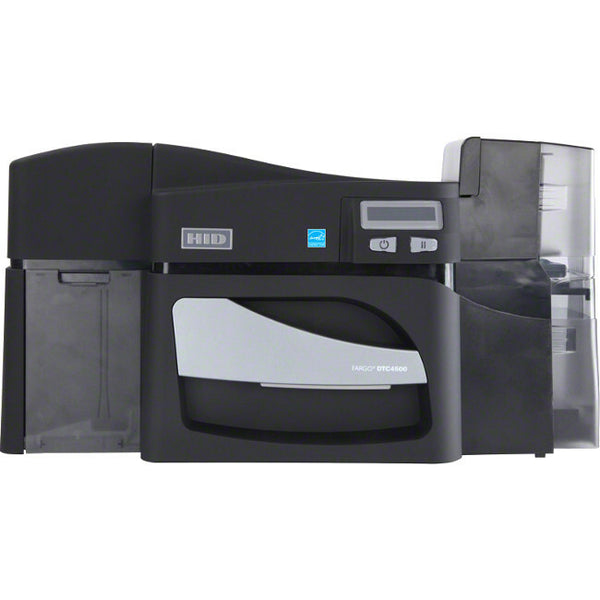 HID Fargo DTC4500E Dual-Sided Desktop Dye Sublimation/Thermal Transfer ID Card Printer – Color – Card Print – Fast Ethernet & USB – LCD Display – 300 dpi
