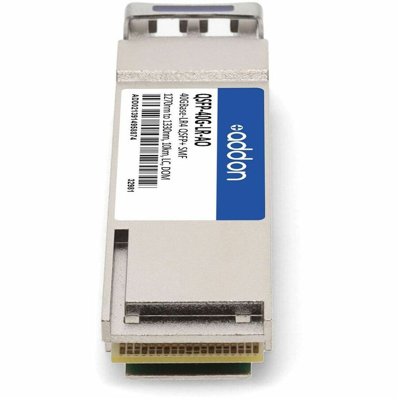 AddOn Alcatel-Lucent Nokia® QSFP-40G-LR Compatible TAA 40GBase-LR4 QSFP+ Transceiver (SMF, 1270–1330nm, 10km, LC, DOM)