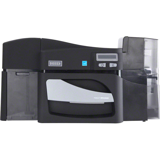 HIP Fargo DTC4500e Single-Sided Desktop Dye Sublimation/Thermal Transfer ID Card Printer – Color – 300 dpi – Fast Ethernet & USB