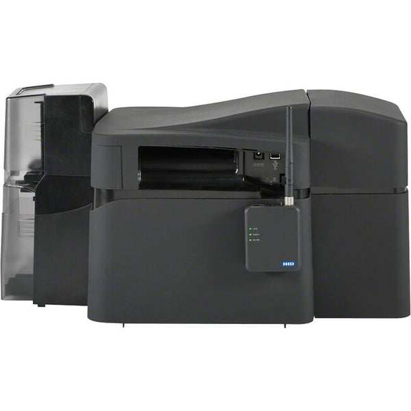 HID Fargo DTC4500E Single-Sided ID Card Printer/Encoder – Dye Sublimation/Thermal Transfer – 300 dpi – Fast Ethernet & USB