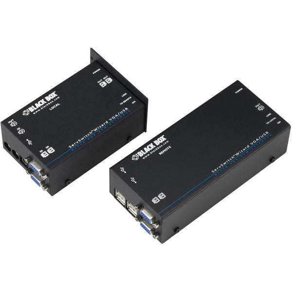 Black Box Kvm Extender - Dual Vga, Usb 2.0, Audio, Single-Access, Catx, Gsa, Taa