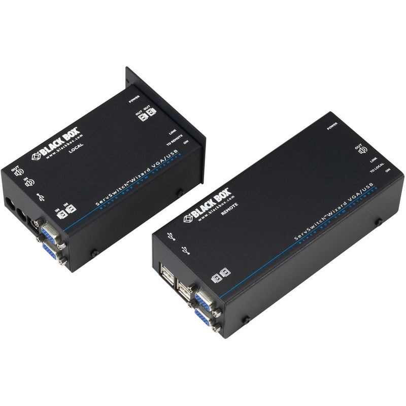 Black Box Kvm Extender - Dual Vga, Usb 2.0, Audio, Single-Access, Catx, Gsa, Taa