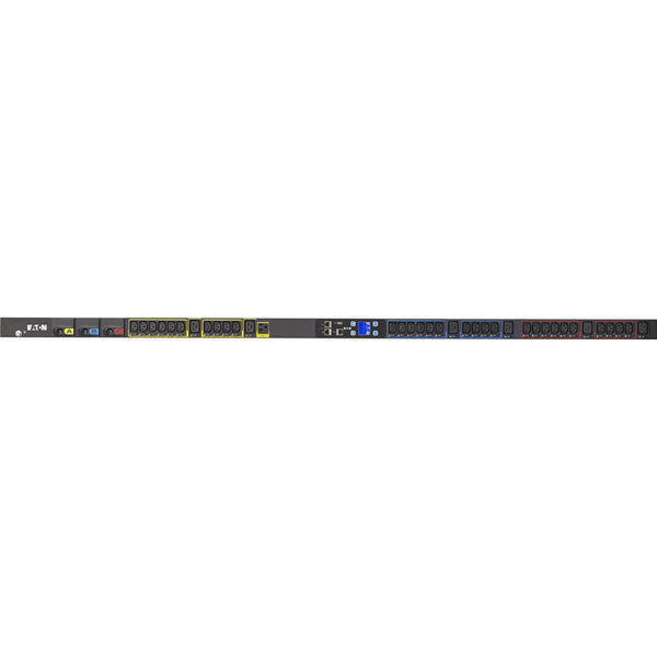Eaton Metered Input rack PDU, 0U, L21-30P input, 8.64 kW max, 120/208V, 24A, 10 ft cord, Three-phase, Outlets: (1) 5-20R, (30) C13 Outlet grip, (6) C19 Outlet grip Eaton Corporation