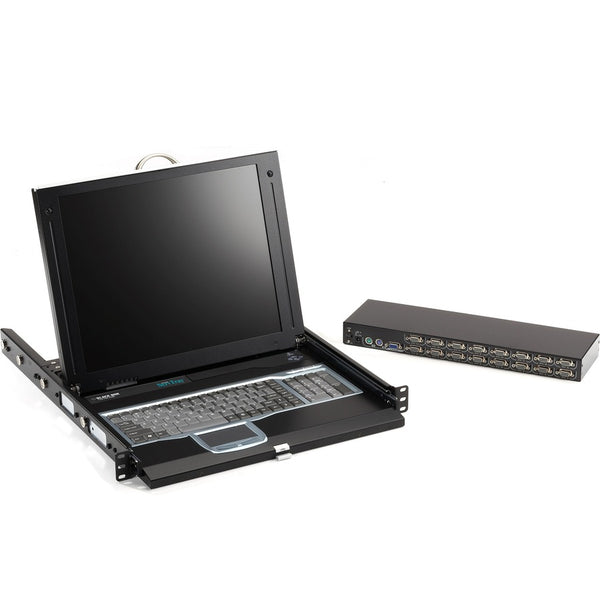 Black Box Kvm Lcd Console Tray Switch 17-In. 16Pt Single-Rail Vga Ps/2 Usb