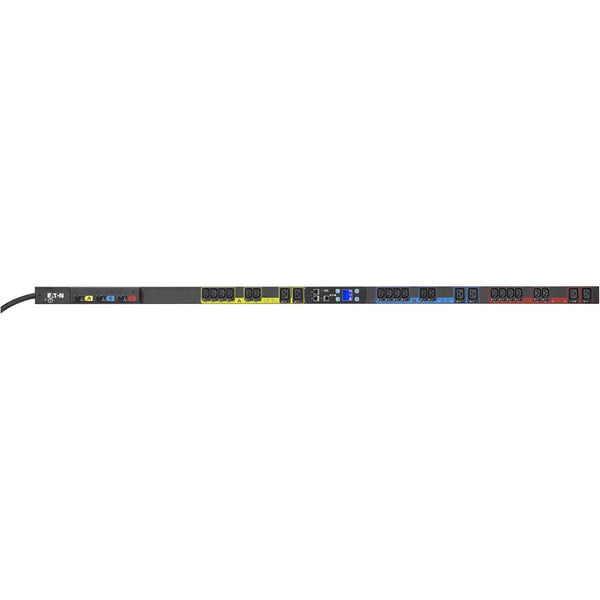 Eaton Managed rack PDU, 0U, L15-30P input, 8.64 kW max, 200-240V, 24A, 10 ft cord, Three-phase, Outlets: (18) C13 Outlet grip, (6) C19 Outlet grip Eaton Corporation