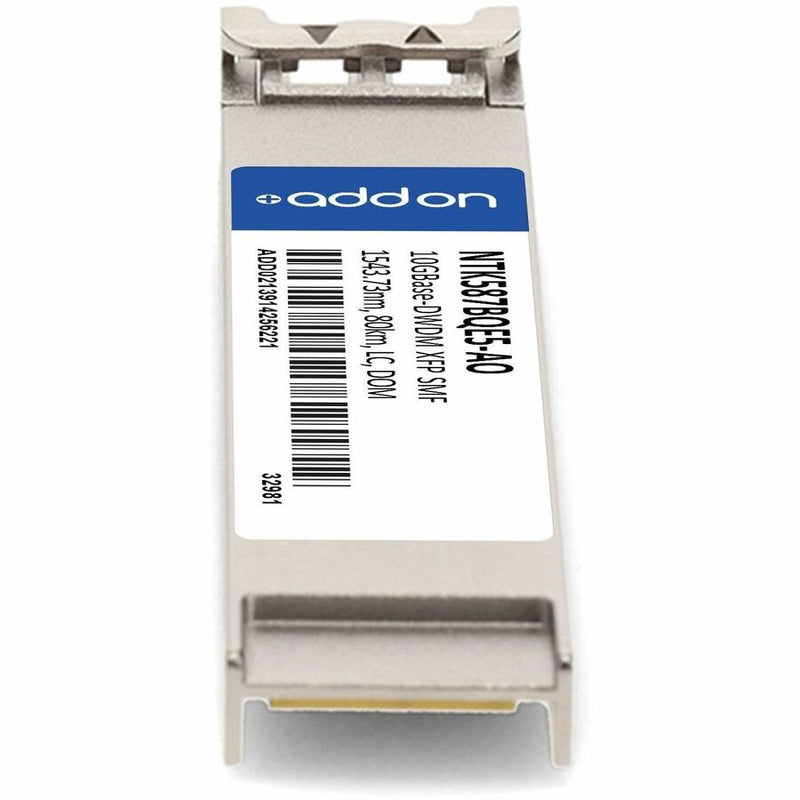 AddOn Ciena® NTK587BQE5 Compatible TAA 10GBase-DWDM XFP Transceiver 100GHz (SMF, 1543.73nm, 80km, LC, DOM)