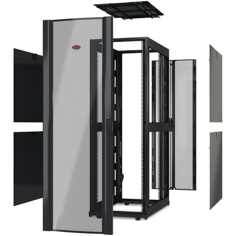 Apc By Schneider Electric Netshelter Sx 48U 600Mm Wide X 1200Mm Deep Enclosure Without Doors Black