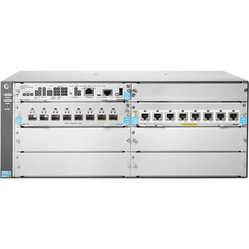 HPE 5406R 8-port 1/2.5/5/10GBASE-T PoE+/ 8-port SFP+ (No PSU) v3 zl2 Switch Hewlett Packard Enterprise