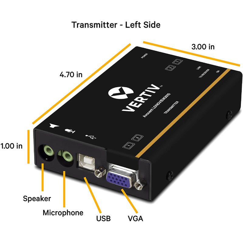 Vertiv Avocent LV3010P-001 LongView VGA KVM Extender Kit – 300m, USB, Audio