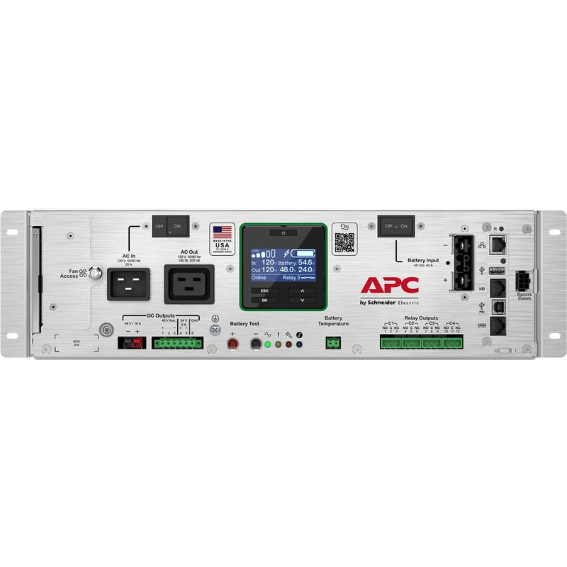 APC SecureUPS XP1K9NN42RCC, 1900W Industrial UPS, 115/120V In, 48/24VDC Out, Rackmount, Conformal Coated