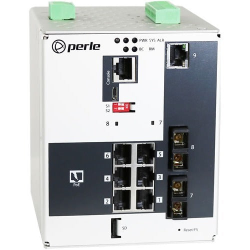 Perle IDS-509G2PP6-T2MD05 – Industrial Managed Power Over Ethernet Switch