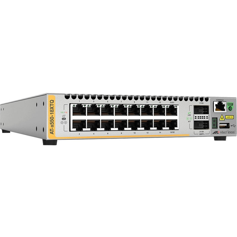 Allied Telesis AT-X550-18XTQ-10 16-Port 10G Stackable Layer 3 Switch with 2x40G QSFP+