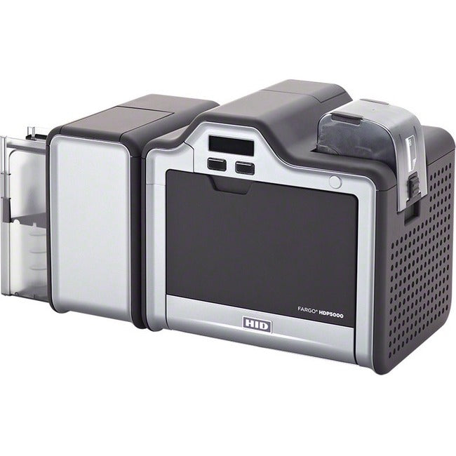 HID Fargo HDP5000 Single-Sided Desktop Dye Sublimation/Thermal Transfer ID Card Printer & Encoder – Color – USB – 300 dpi