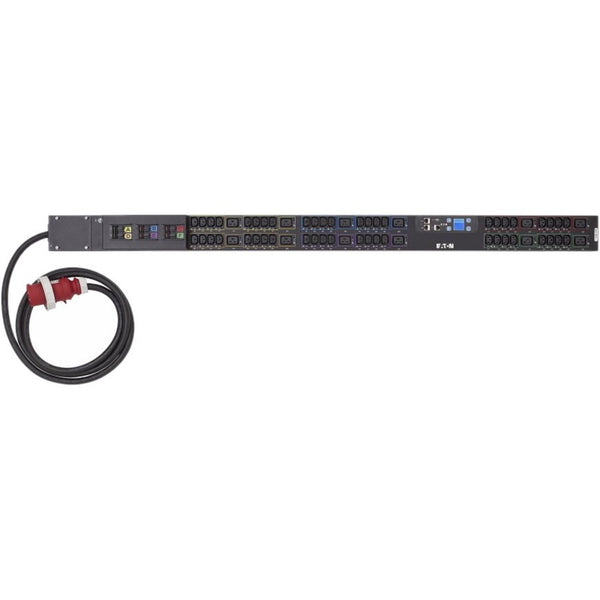 Eaton fuse disconnect rack PDU, 0U, 309-532P6W input, 17.3 kW max, 230/400V, 24A, 10 ft cord, Three-phase, TAA compliant, Outlets: (48) C13 Outlet grip, (12) C19 Outlet grip Eaton Corporation