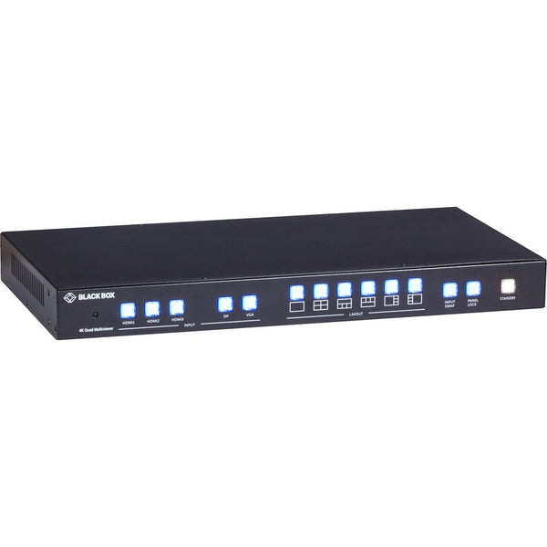 Black Box Quad Multiviewer - 4K60, Hdmi, Displayport, Vga, 5X1