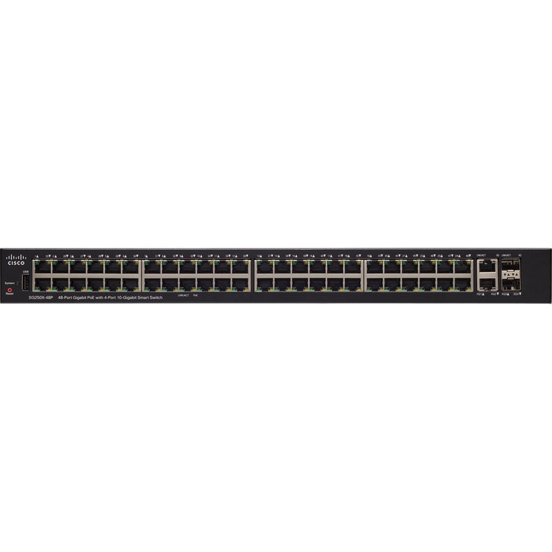 Cisco SG250X-48P Gigabit PoE with 4-Port 10-Gigabit Smart Switch Cisco Systems, Inc