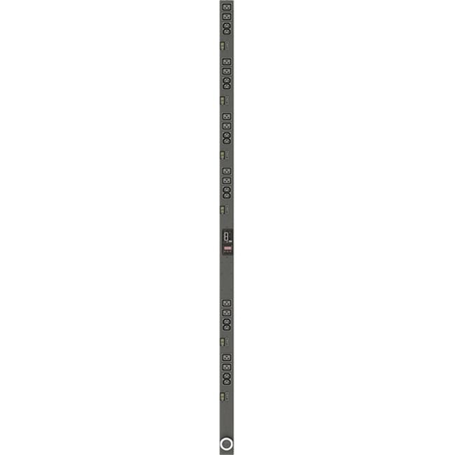 Vertiv Geist Monitored Rack PDU – 24 Outlets (12xC13, 12xC19), 60A, 208V, 17.2kW, 0U Vertical, 3P+E (IP44) Plug