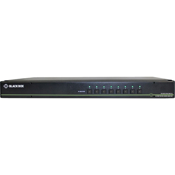 Black Box Secure Kvm Switch,Niap 3.0 Certified-8-Port,Dual-Monitor,Dvi-I,Ps2,Usb Hid,Audio